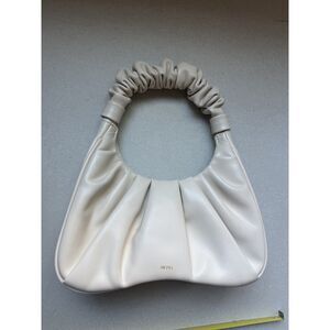 JW PEI Ruched Top Handle Shoulder Bag Ivory Cream